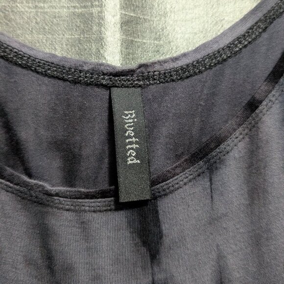 Rivetted Official Monsoon Tie Dye Grey Classic Slit Dress Medium - Picture 6 of 8